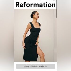 Reformation Black CASSI knit dress never worn new without tags cocktail date